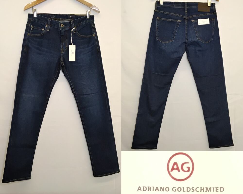AG Adriano Goldschmied The Tellis Modern Slim Jean Mens 31x34 Dark NWT #Z5702